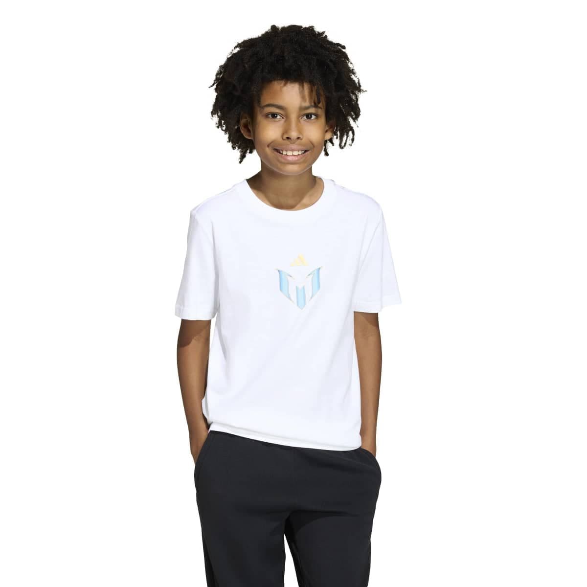 Remera Adidas Messi Icon Graphic Blanco Niños
