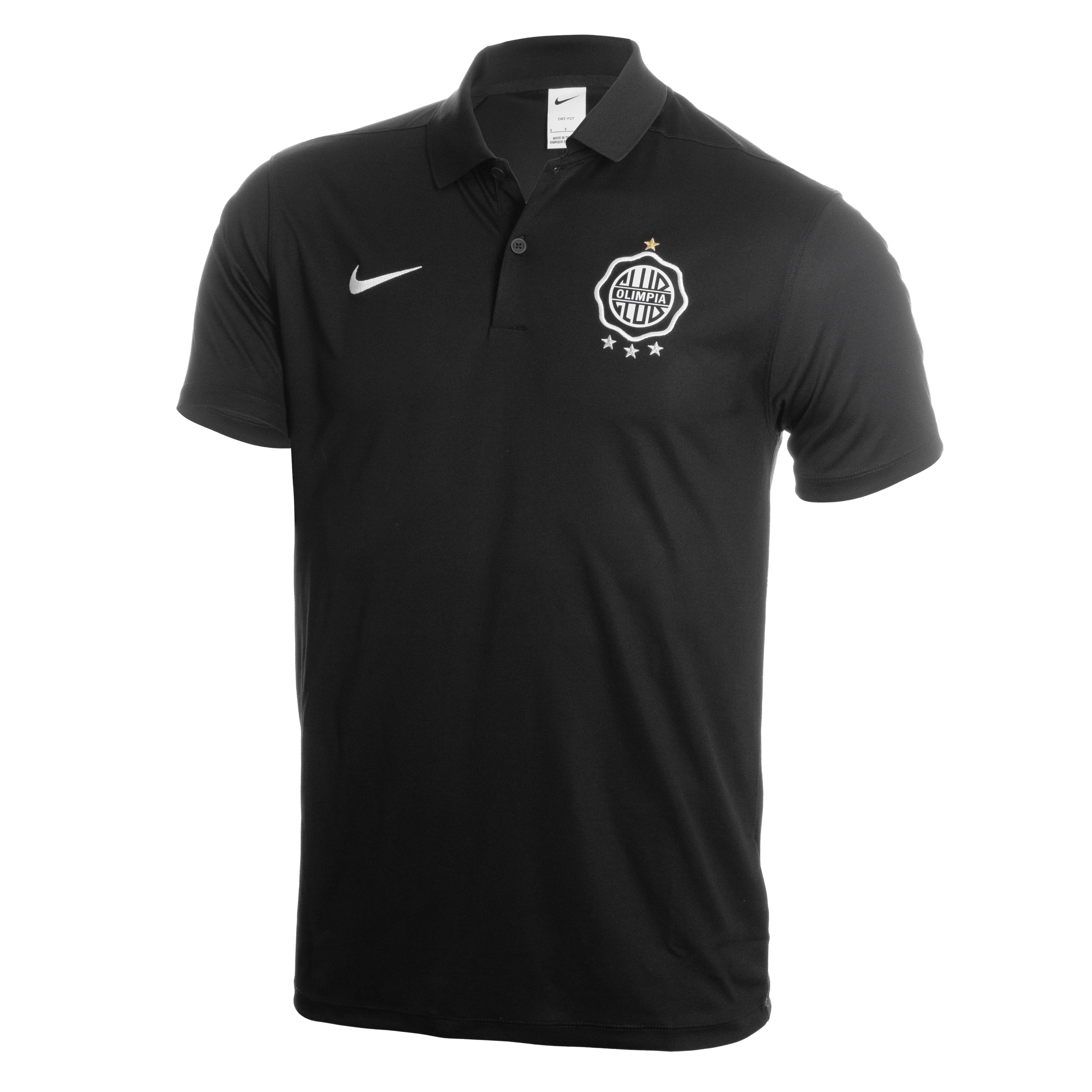 Remera Polo Oficial Negra del Club Olimpia