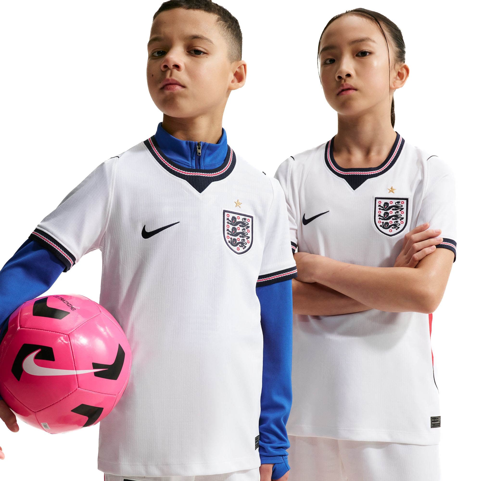 Camiseta Nike Inglaterra Mundial 2026 Versión Titular Blanco Niños