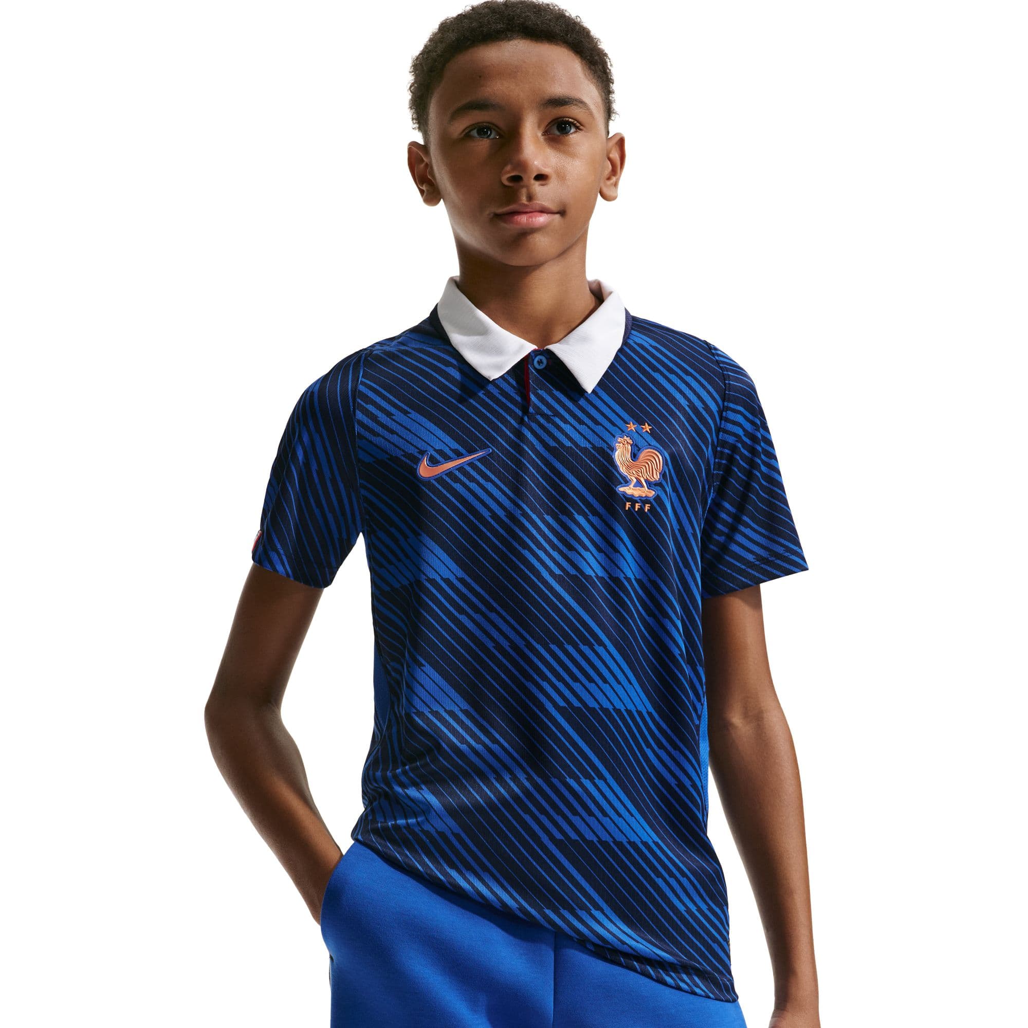 Remera Nike Fff Y Nk Df Jsy Ss Stad Hm Azul Niños