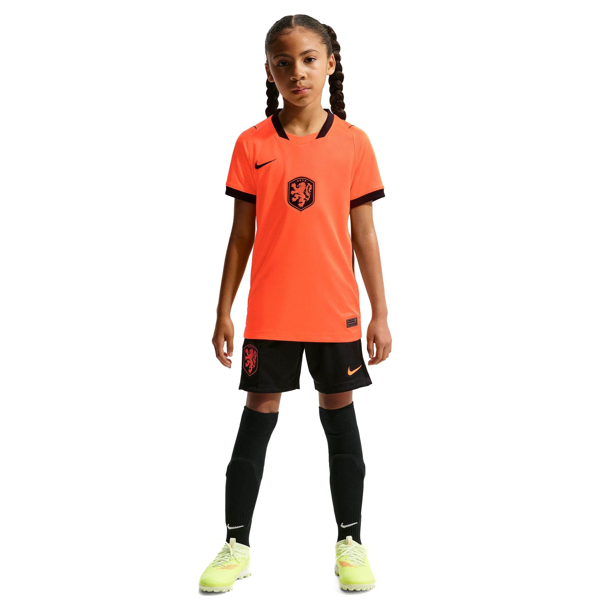 Camiseta Nike Paises Bajos Mundial 2026 Versión Titular Naranja Niños